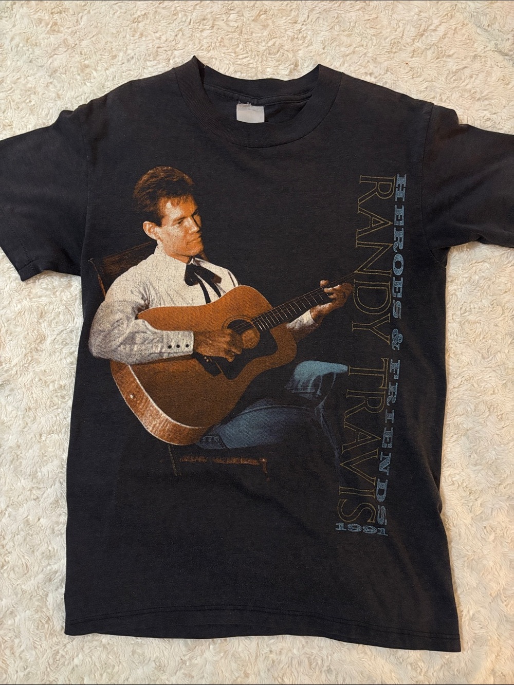 Vintage Black Randy Travis Graphic Tee
